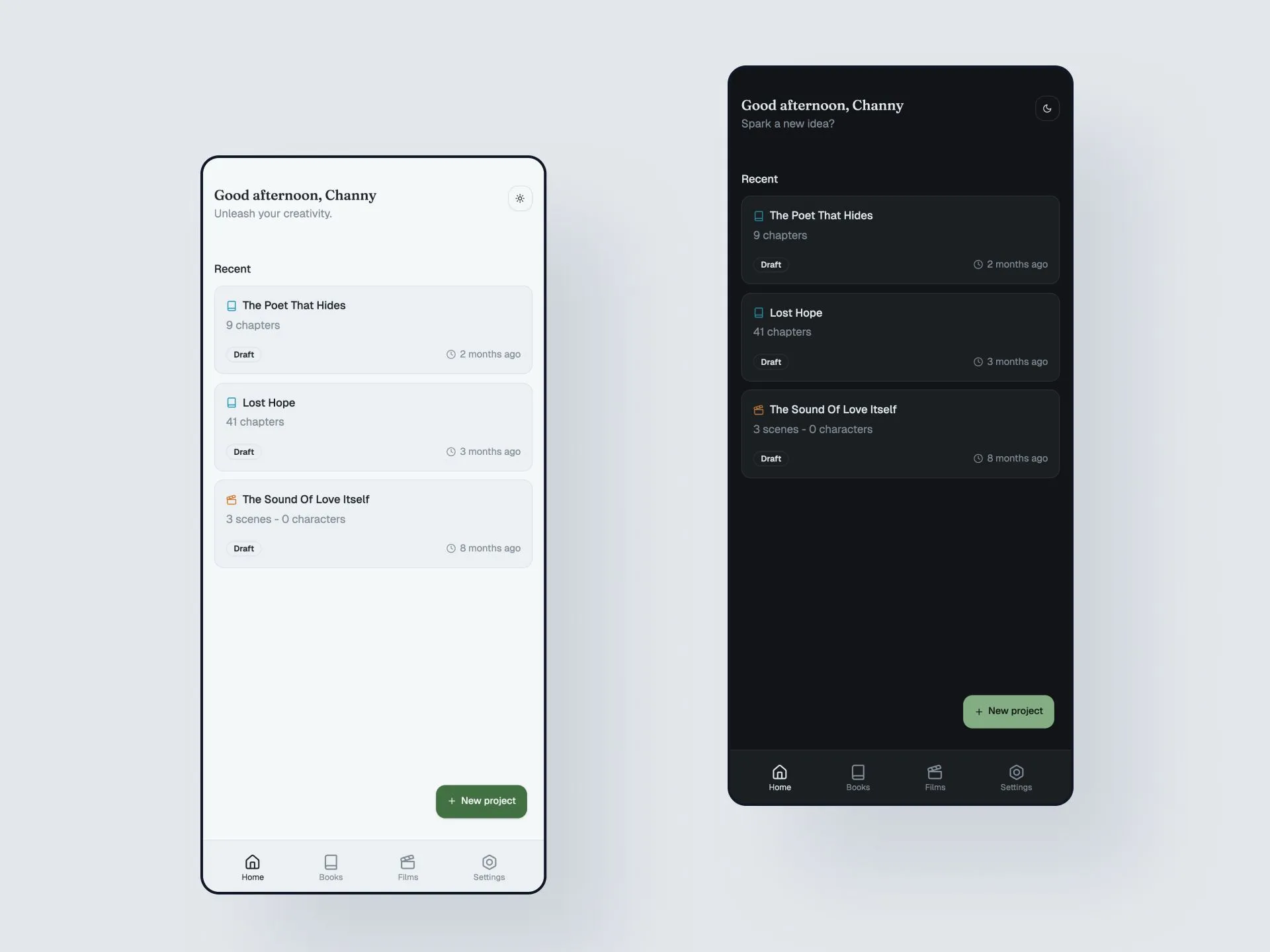 Thoughts home screens